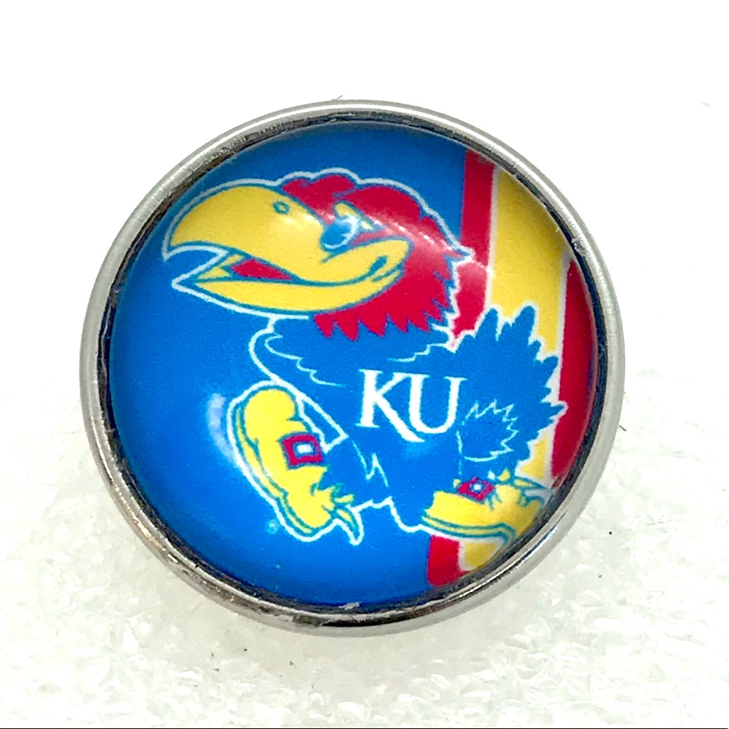 Snap Button 20mm Gingersnaps Kansas Uni Jayhawks Asn20